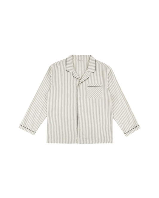 MEN'S PAJAMA TOP | FOREST PINSTRIPE