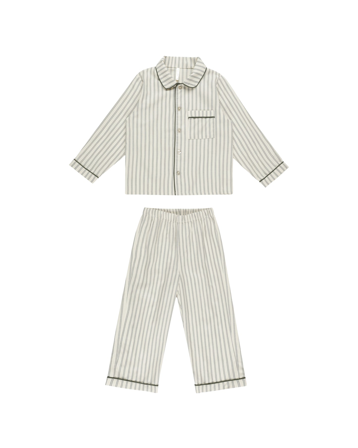 LONG SLEEVE PAJAMAS || FOREST PINSTRIPE