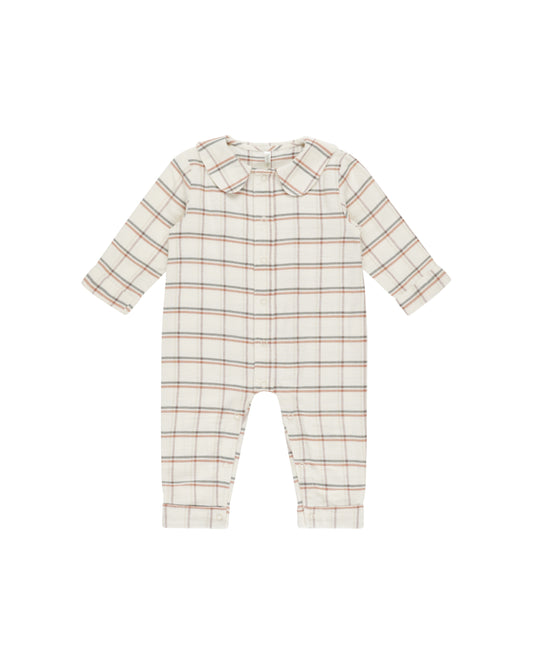 BABY PAJAMA ROMPER || HOLIDAY PLAID