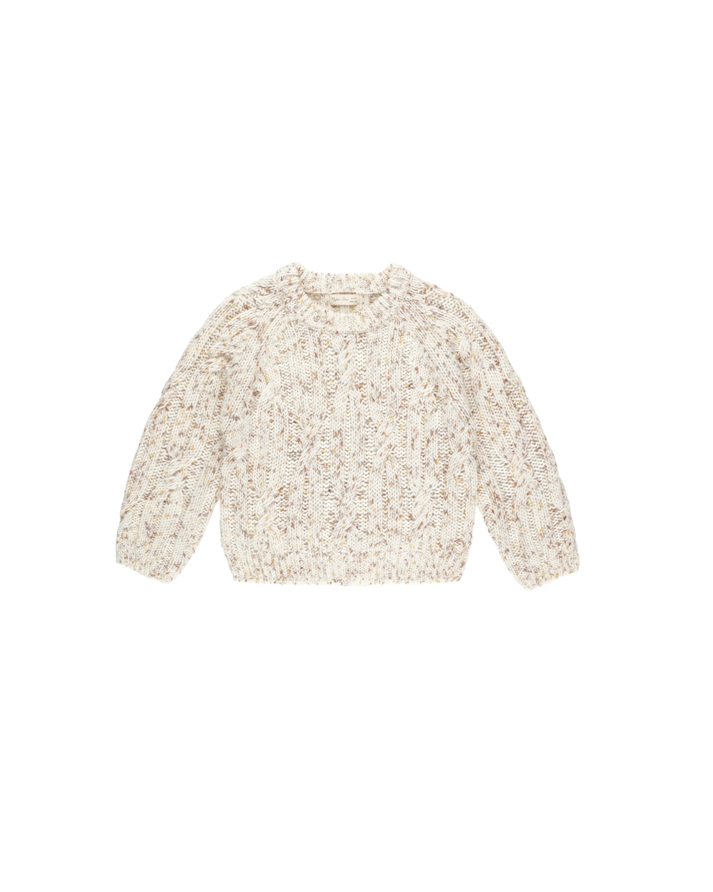 CABLE-KNIT SWEATER || NATURAL SPECKLE