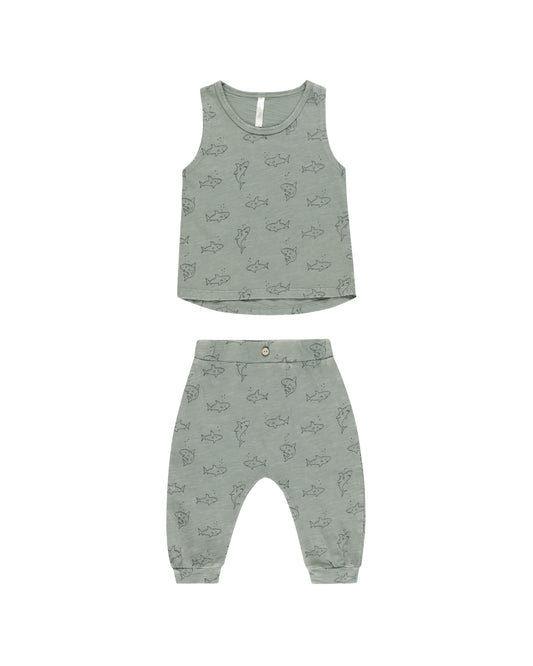 TANK + SLOUCH PANT SET || SHARKS