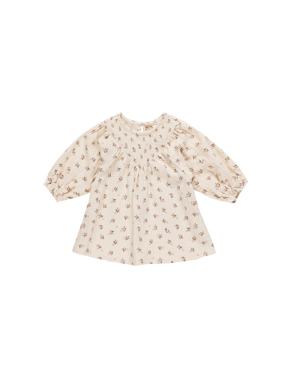 V Smocked Dress | Holly Berry