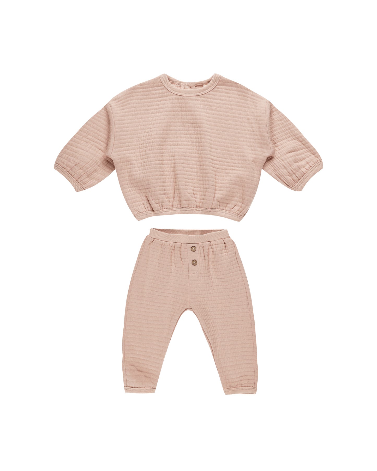 Textured Sweat Set | Blush