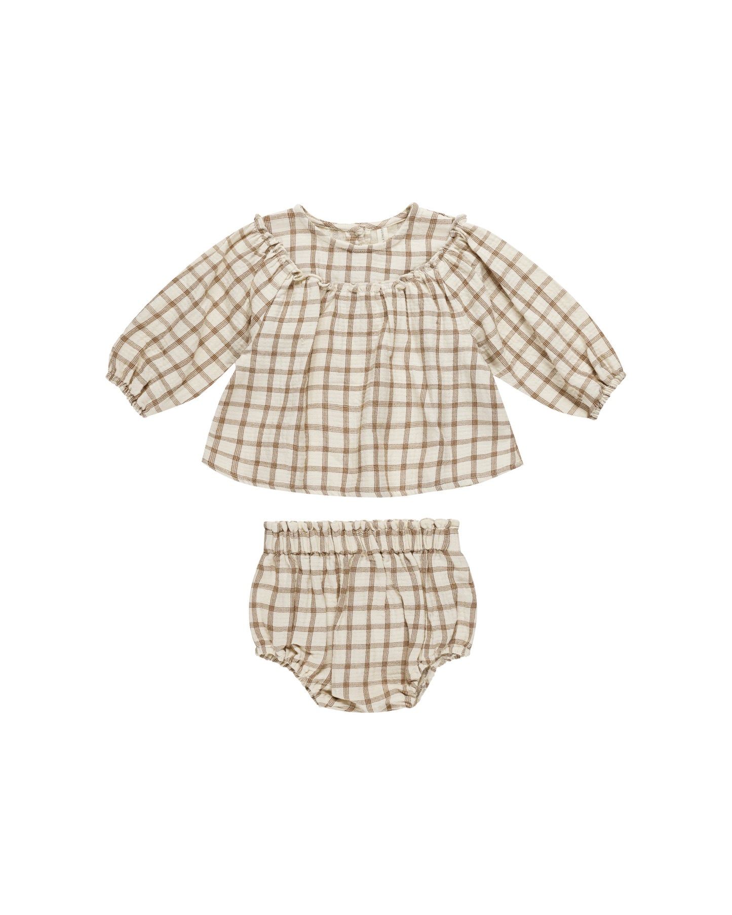 Mia Top + Bloomer Set | Cinnamon Plaid