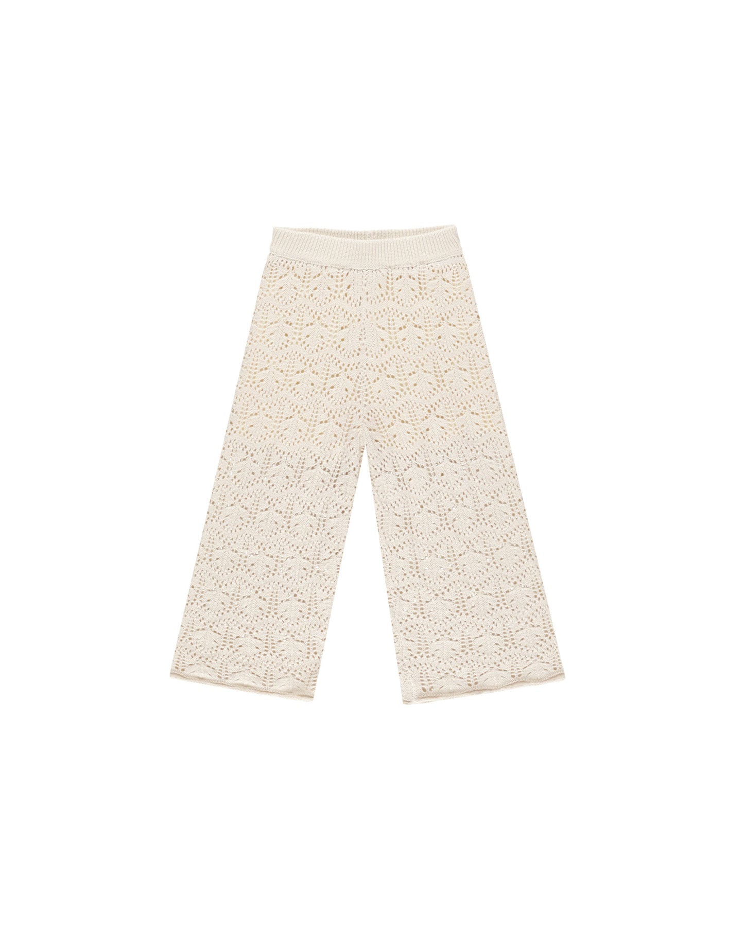 CROCHET KNIT PANT || NATURAL