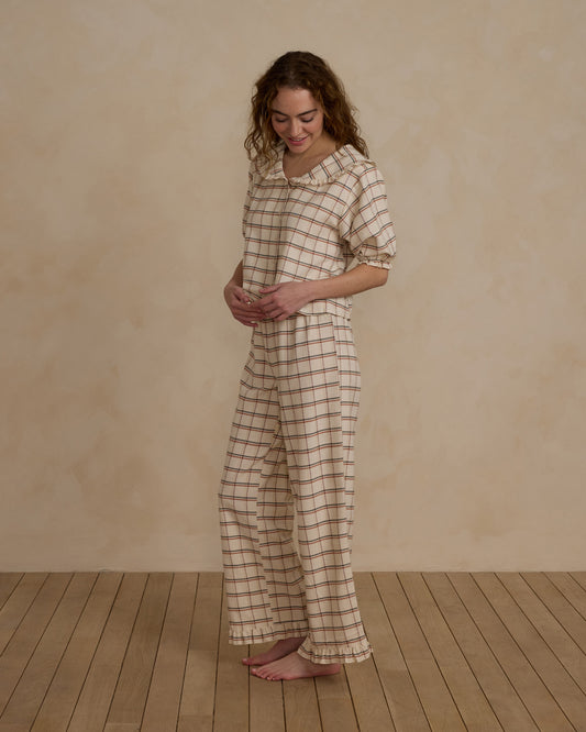 RUFFLE PAJAMAS | HOLIDAY PLAID