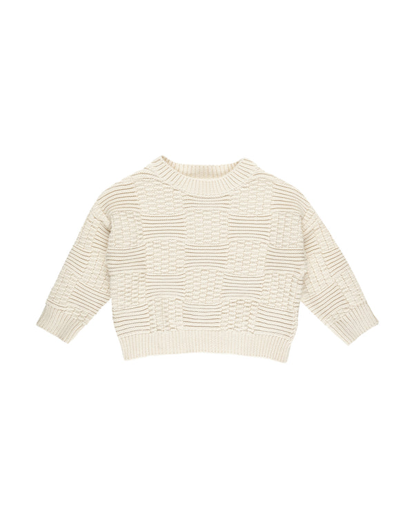 ASPEN SWEATER || NATURAL CHECK