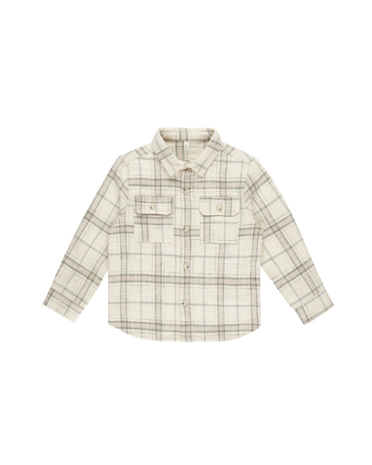 COLLARED LONG SLEEVE SHIRT || RUSTIC PLAID