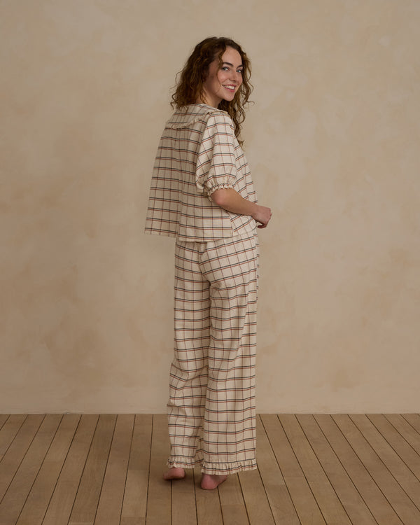 RUFFLE PAJAMAS | HOLIDAY PLAID