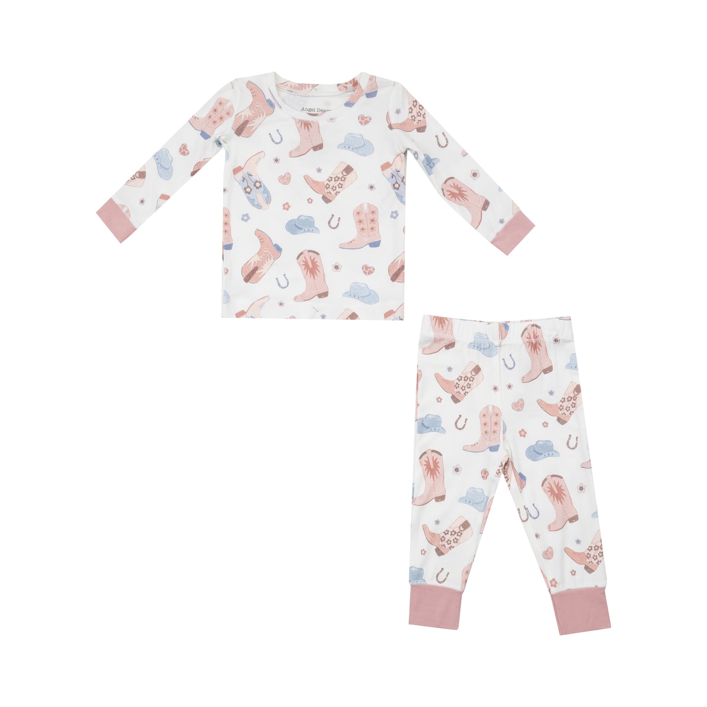 LS Loungewear Set | Cowboy Boots Pink