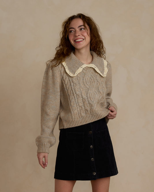 ALICE SWEATER | HEATHERED SAND