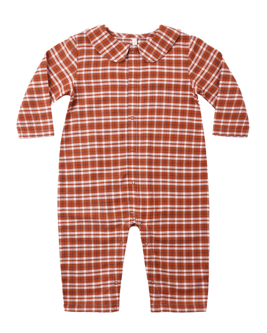 BABY PAJAMA ROMPER || RUBY PLAID