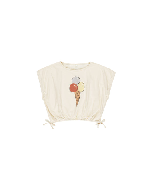 CROPPED CINCHED TEE || GELATO