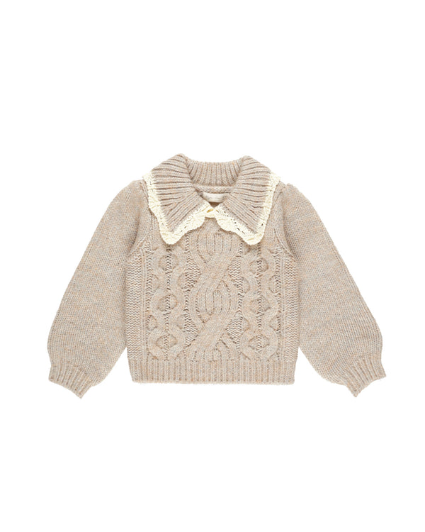 ALICE SWEATER || HEATHERED SAND