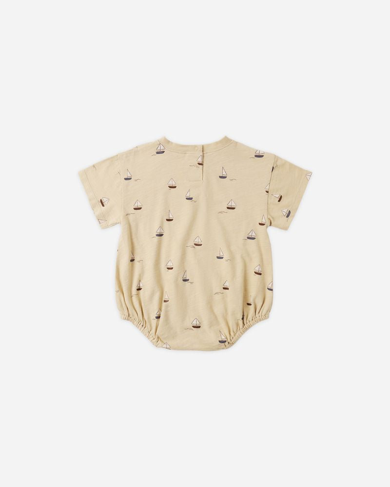 RELAXED BUBBLE ROMPER | SAILBOATS