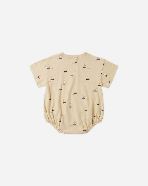 RELAXED BUBBLE ROMPER | SAILBOATS
