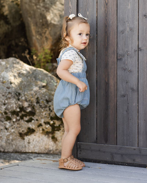 DENIM ROMPER | WASHED BLUE