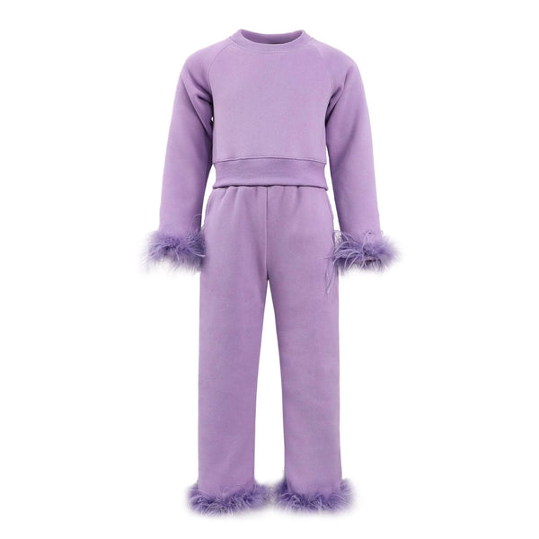 Women's Feather Athletic Set | Lavender