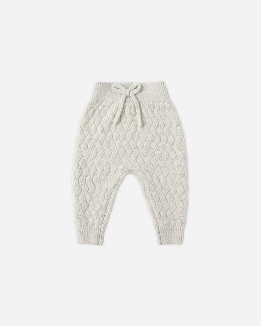 KNIT PANT || HEATHERED BLUE