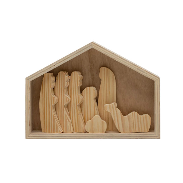 Nativity Scene | Natural Wood