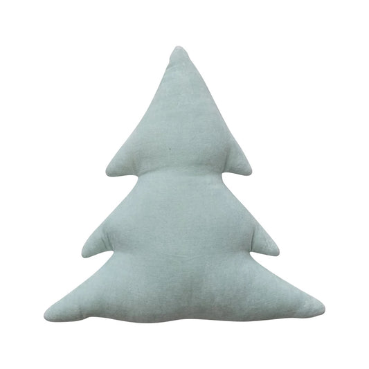 Cotton Velvet Tree Shaped Pillow| Mint Color
