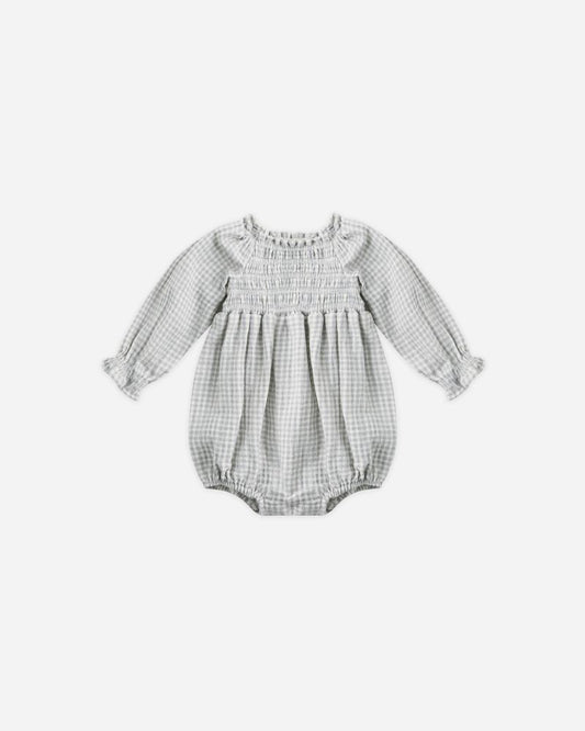 EDEN ROMPER || BLUE GINGHAM