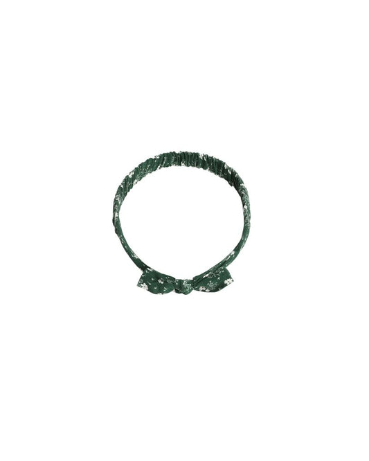 BABY BOW HEADBAND || GREEN DITSY