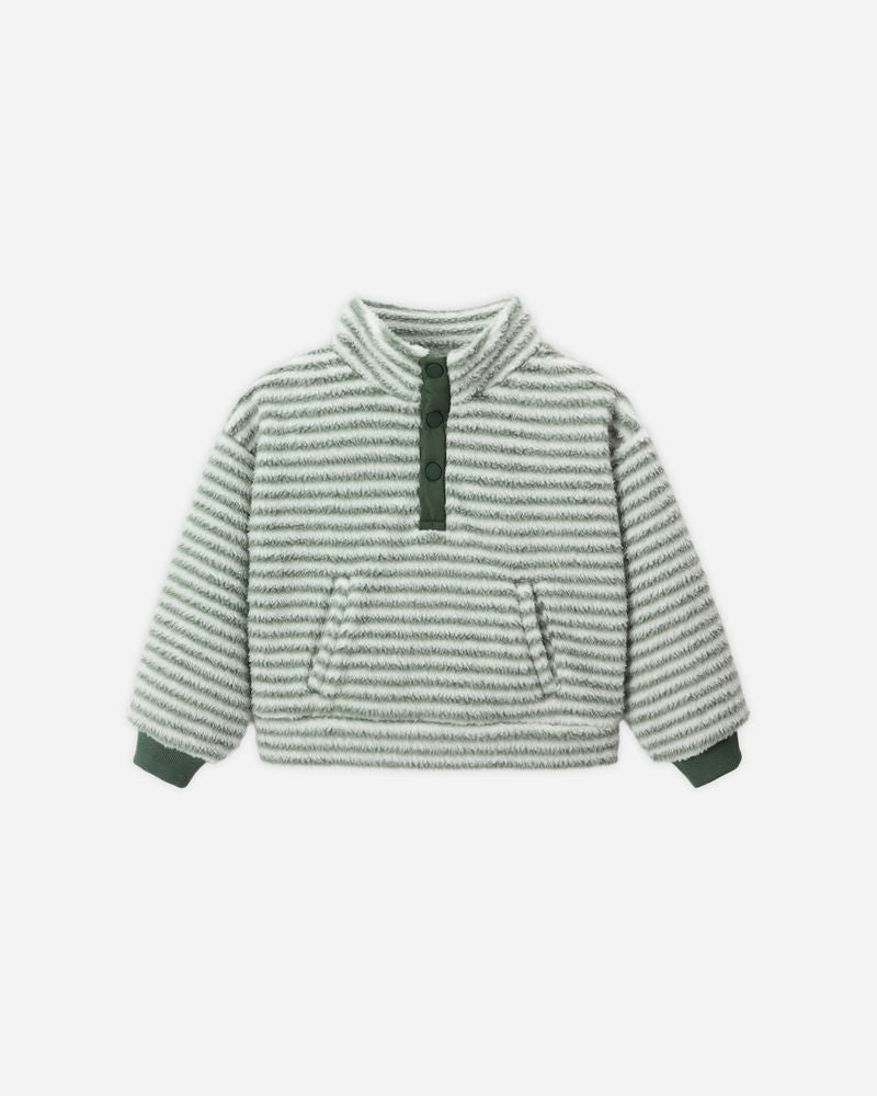 SNAP PULLOVER || EVERGREEN STRIPE