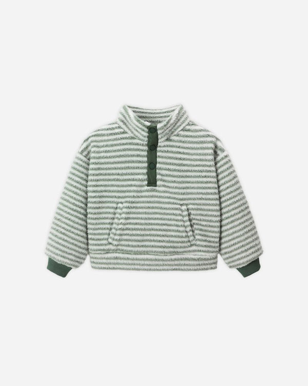 SNAP PULLOVER || EVERGREEN STRIPE