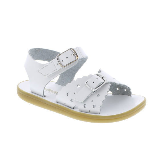Ariel Footmates Velcro Sandal, White