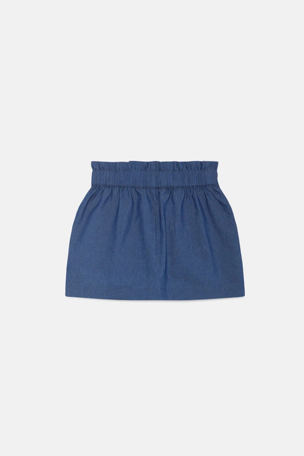 Denim High-Waisted Girl's Mini Skirt