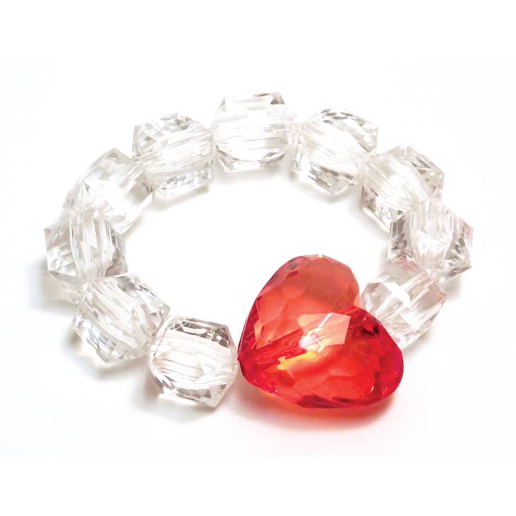Rock Candy Heart Bracelet - Clear