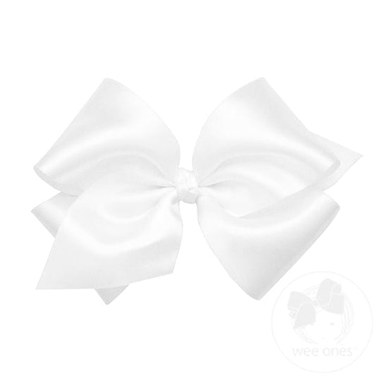 King Matte Satin Bow | White