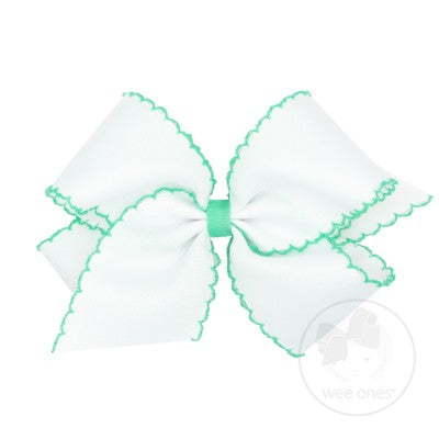 Medium Moonstitch Basic Bow - White/Lucite