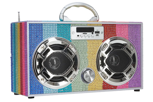 Rainbow Bling Boom Box