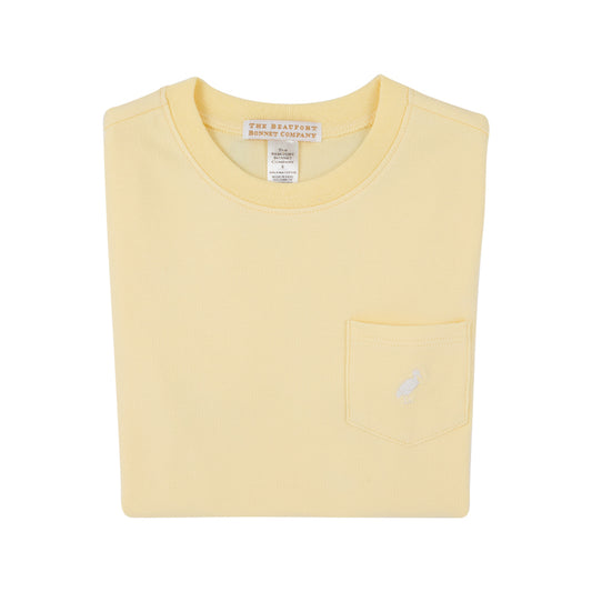Carter Crewneck (with pocket) - Bellport Butter Yellow/Worth Avenue White