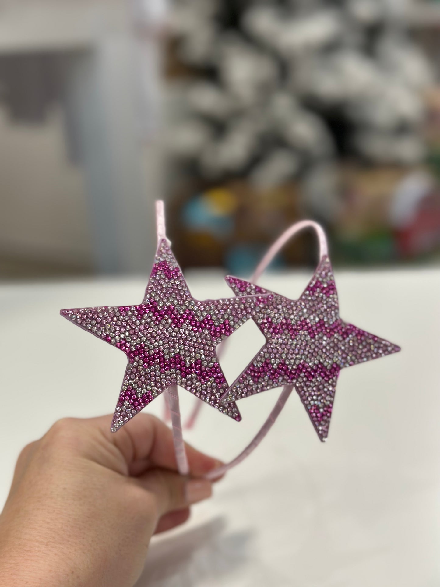 Crystalized Star Headband - Pink/Purple