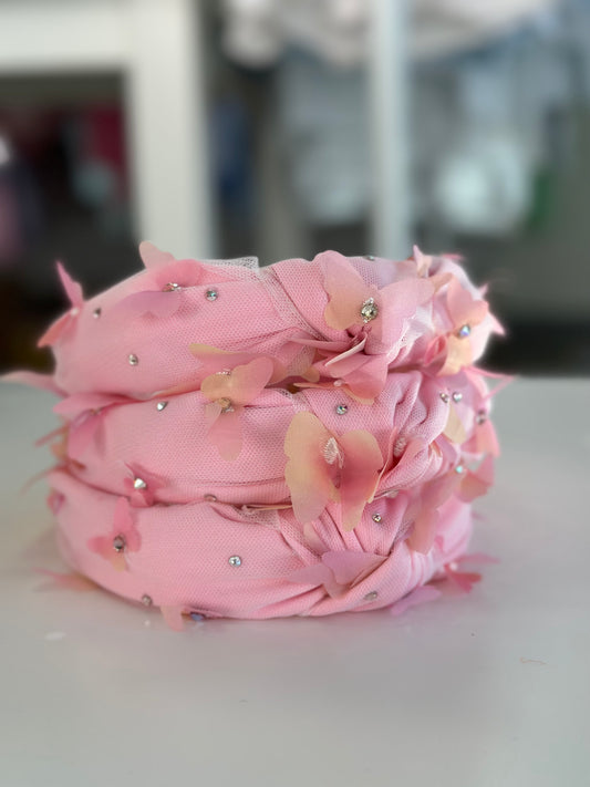 3D Butterfly Headband, Pink