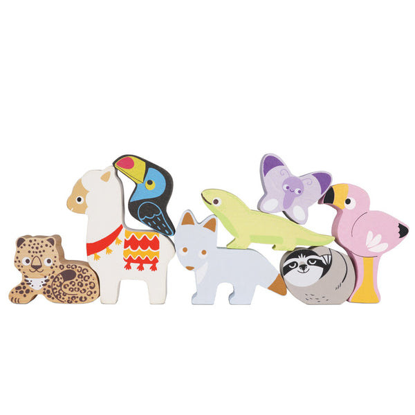 Andes Wooden Animals Stacking Toy