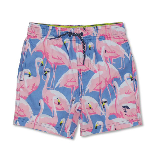 Boys Trunks - Shady Flamingos