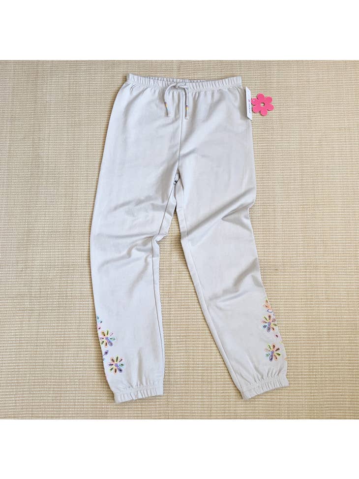Floral Embroidery Sweat Pant