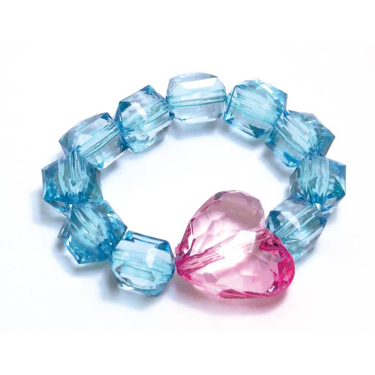 Rock Candy Heart Bracelet - Blue