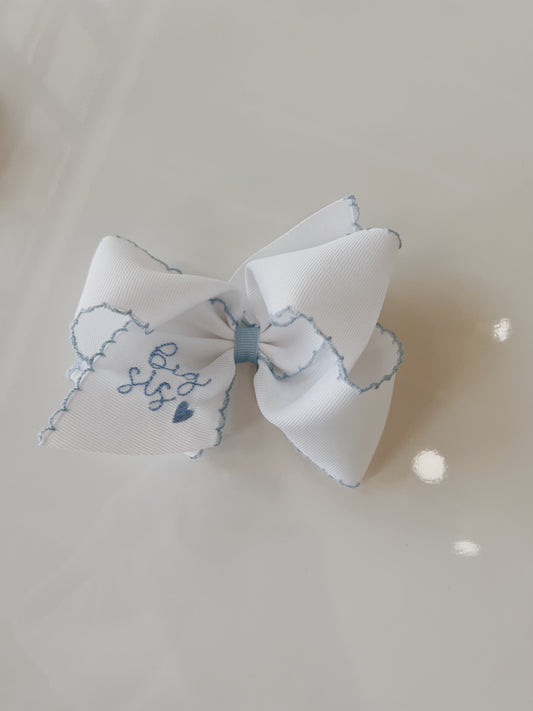 King Embroidered Big Sis With Heart, Millennium Blue Moon Stitch