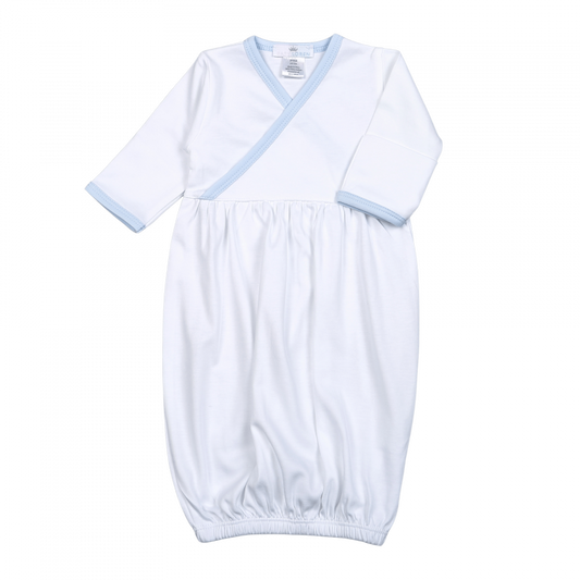 Blue/White Piping Pima Gown