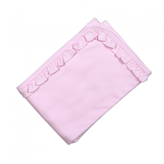 Pink Ruffles Pima Blanket