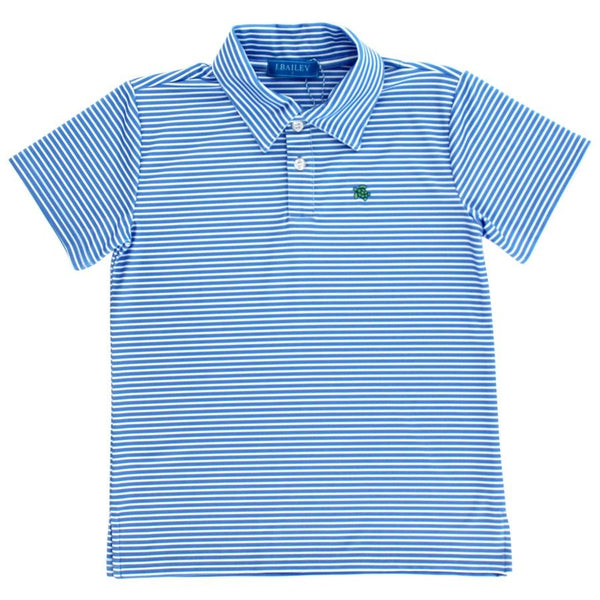 Henry Short Sleeve Stripe Polo - Blue/White