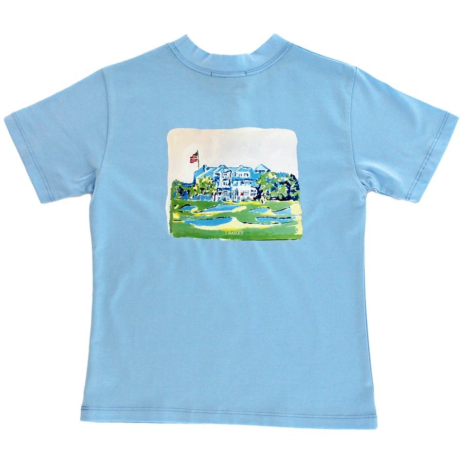 Clubhouse Logo Tee Baby Blue Magpies Mount Juliet